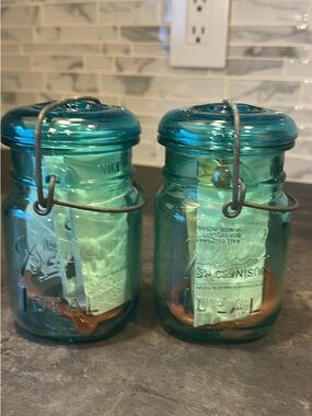 Set of 2 Vintage Ball Bicentennial Wire Top Jars NOS New Old Stock Complete